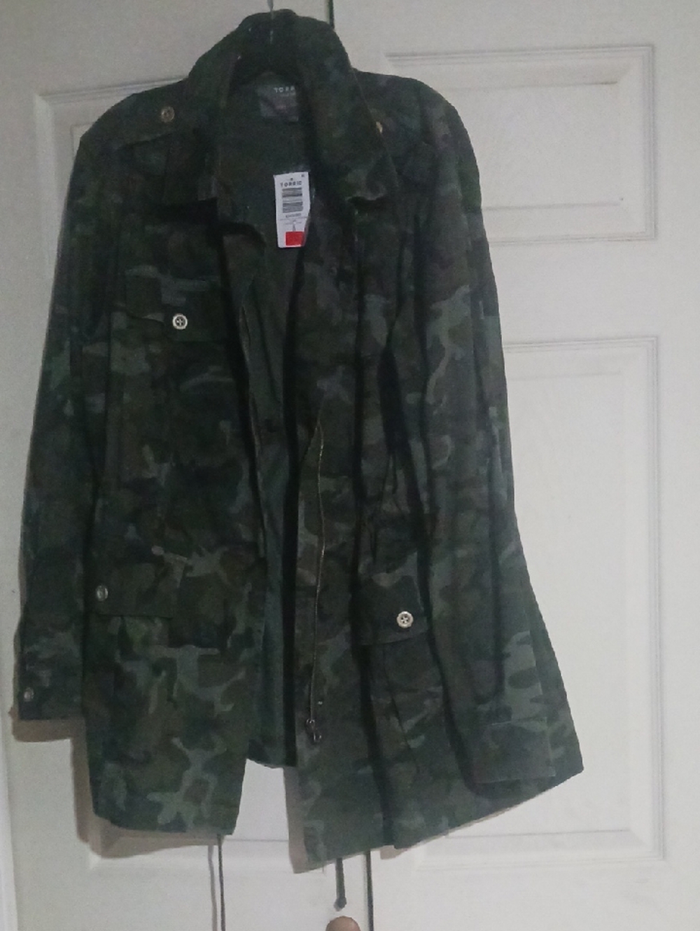 torrid Olive Camo Stretch Twill Knit Sleeve Anorak - Green Camo